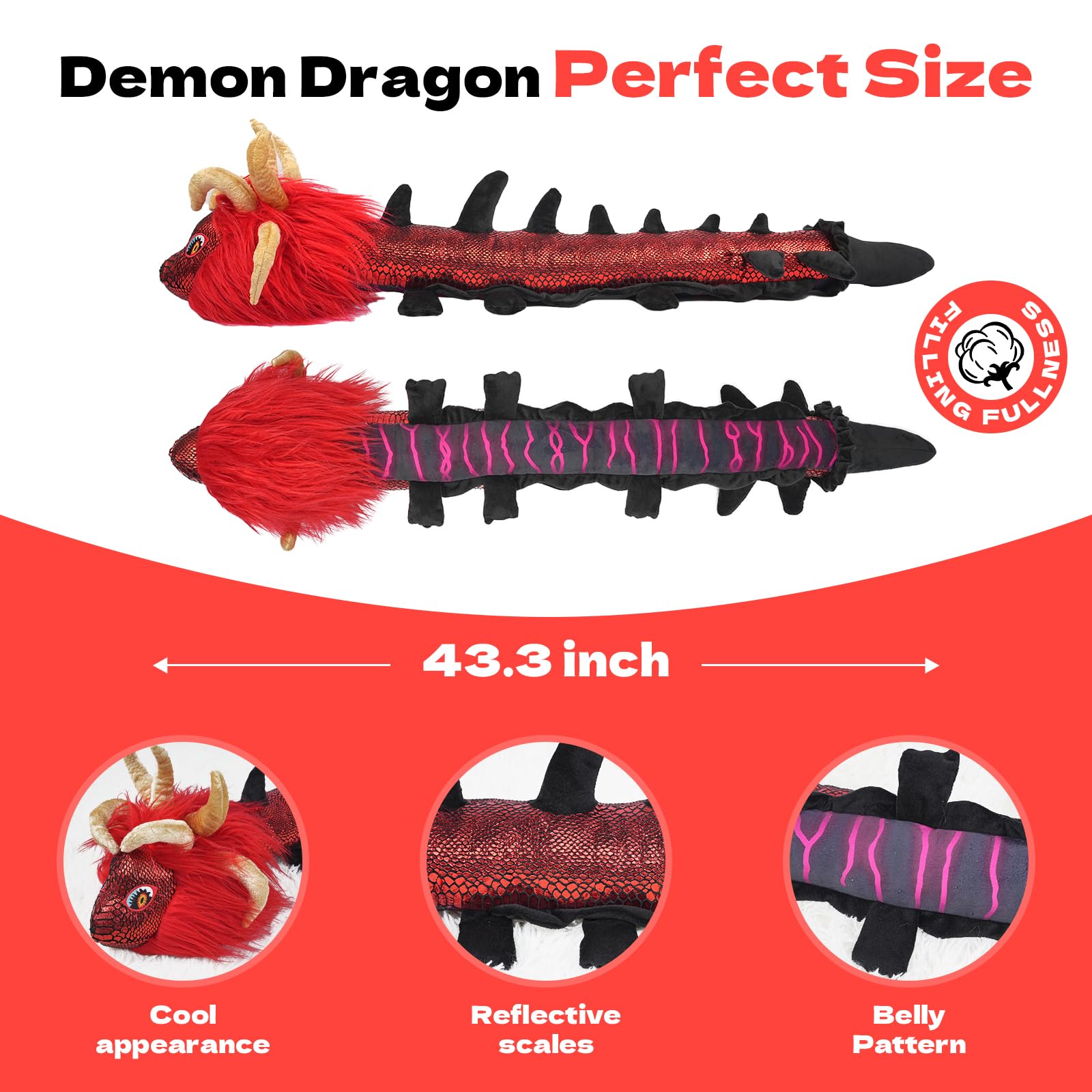 Amazon.co.jp: Nadou TLOZ デーモンドラゴンのぬいぐるみ 43インチ